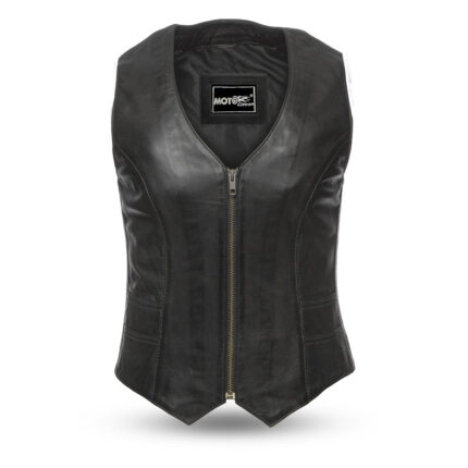 Savannah Women's Western Style Motorcycle Leather Vest