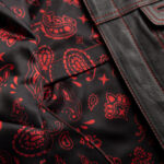 Jessica Women's Motorcycle Leather Vest - Black/Red - Limited Edition - Image 4