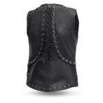 Empress Women's Motorcycle Leather Vest - Image 2
