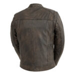 Hipster Men's Motorcycle Leather Jacket - Image 5