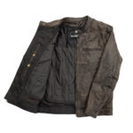 Hipster Men's Motorcycle Leather Jacket - Image 2