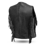 Apache Women's Leather Motorcycle Vest - Image 2