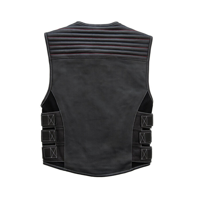 Anthem Men's Swat Style Leather Motorcycle Vest - Limited Edition - Image 3