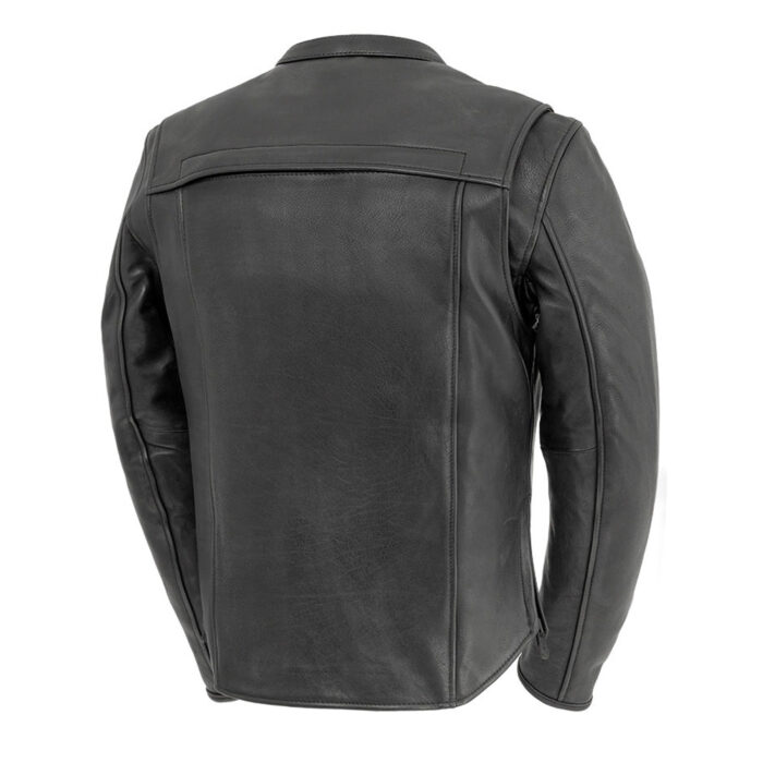 Revolt Men's Motorcycle Leather Jacket - Image 5