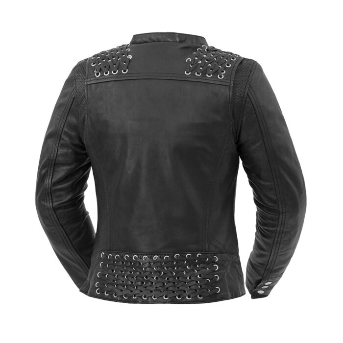 Black Widow - Women's Leather Motorcycle Jacket - Image 2