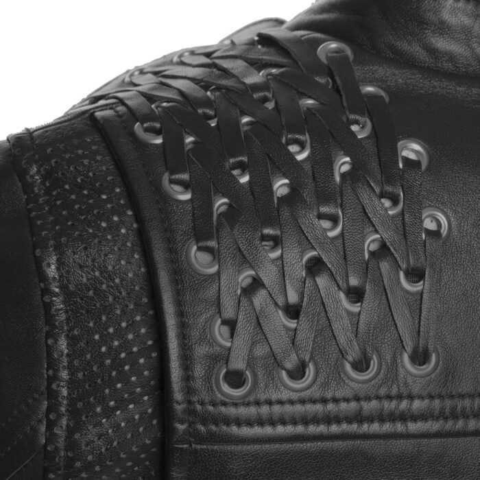 Black Widow - Women's Leather Motorcycle Jacket - Image 3