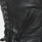 Raven Women's Motorcycle Leather Vest - Image 3