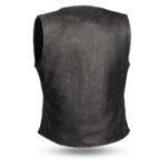 Honey Badger Women's Motorcycle Leather Vest - Image 2