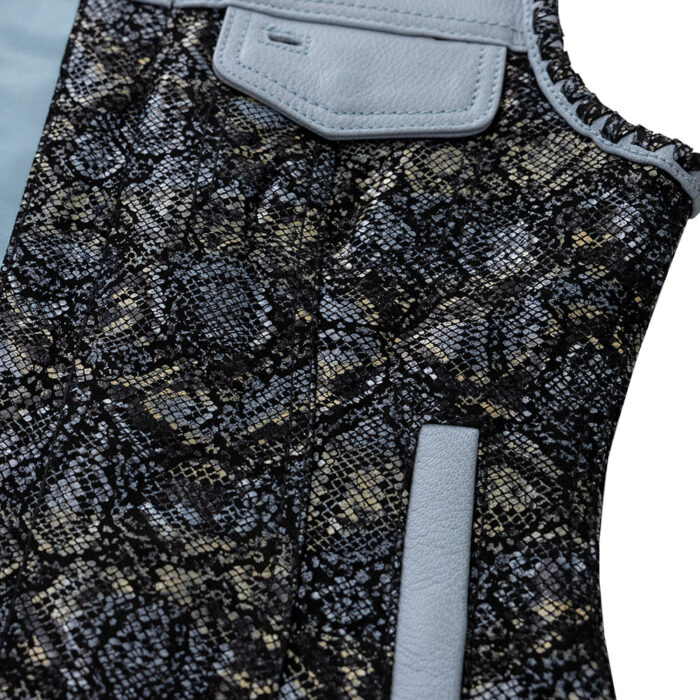 Blue Viper Women's Club Style Leather Motorcycle Vest - Limited Edition - Image 6