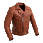 Fillmore Men's Motorcycle Leather Jacket - Oxblood