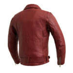Fillmore Men's Motorcycle Leather Jacket - Oxblood - Image 5