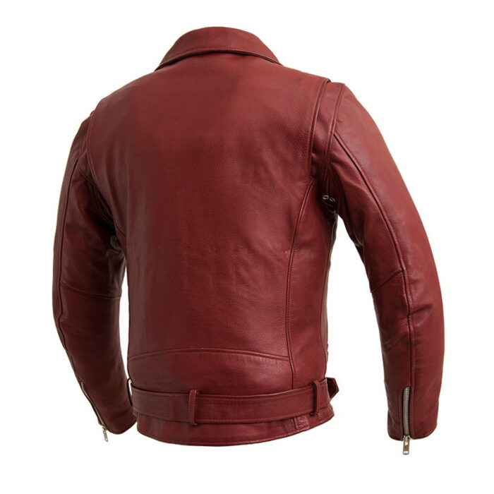 Fillmore Men's Motorcycle Leather Jacket - Oxblood - Image 5