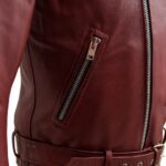 Fillmore Men's Motorcycle Leather Jacket - Oxblood - Image 4