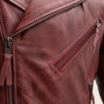 Fillmore Men's Motorcycle Leather Jacket - Oxblood - Image 3