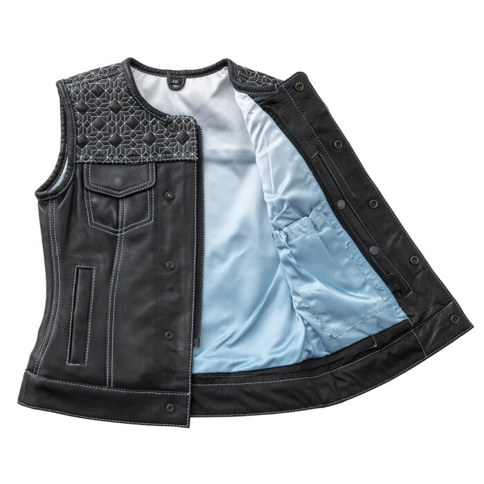 Angelite Women's Motorcycle Leather Vest - Limited Edition - Image 3