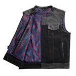 Colossus - Men's Leather/Twill Motorcycle Vest - Limited Edition - Image 2